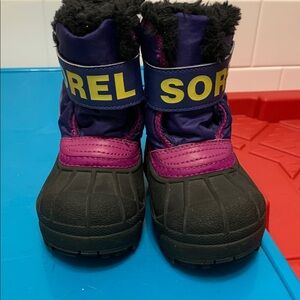 Sorel Kids' Boots - Black, Purple, and Yellow